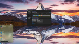 Screenshot of a Windows 11 desktop with StartAllBack showing the taskbar with the Start menu in the left corner but centered icons