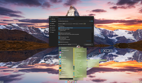 Screenshot of a Windows 11 desktop with StartAllBack Start menu showing the All Programs menu in Windows XP style