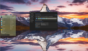 Screenshot of a Windows 11 desktop with StartAllBack showing the taskbar on the left side