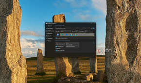 Screenshot of Windows 11 with StartAllBack showing a transparent taskbar
