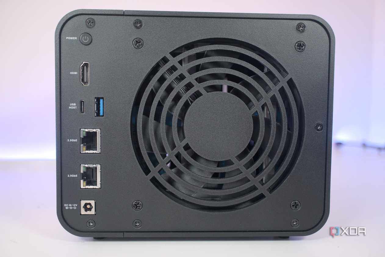 Rear of the TerraMaster F4-424 Pro