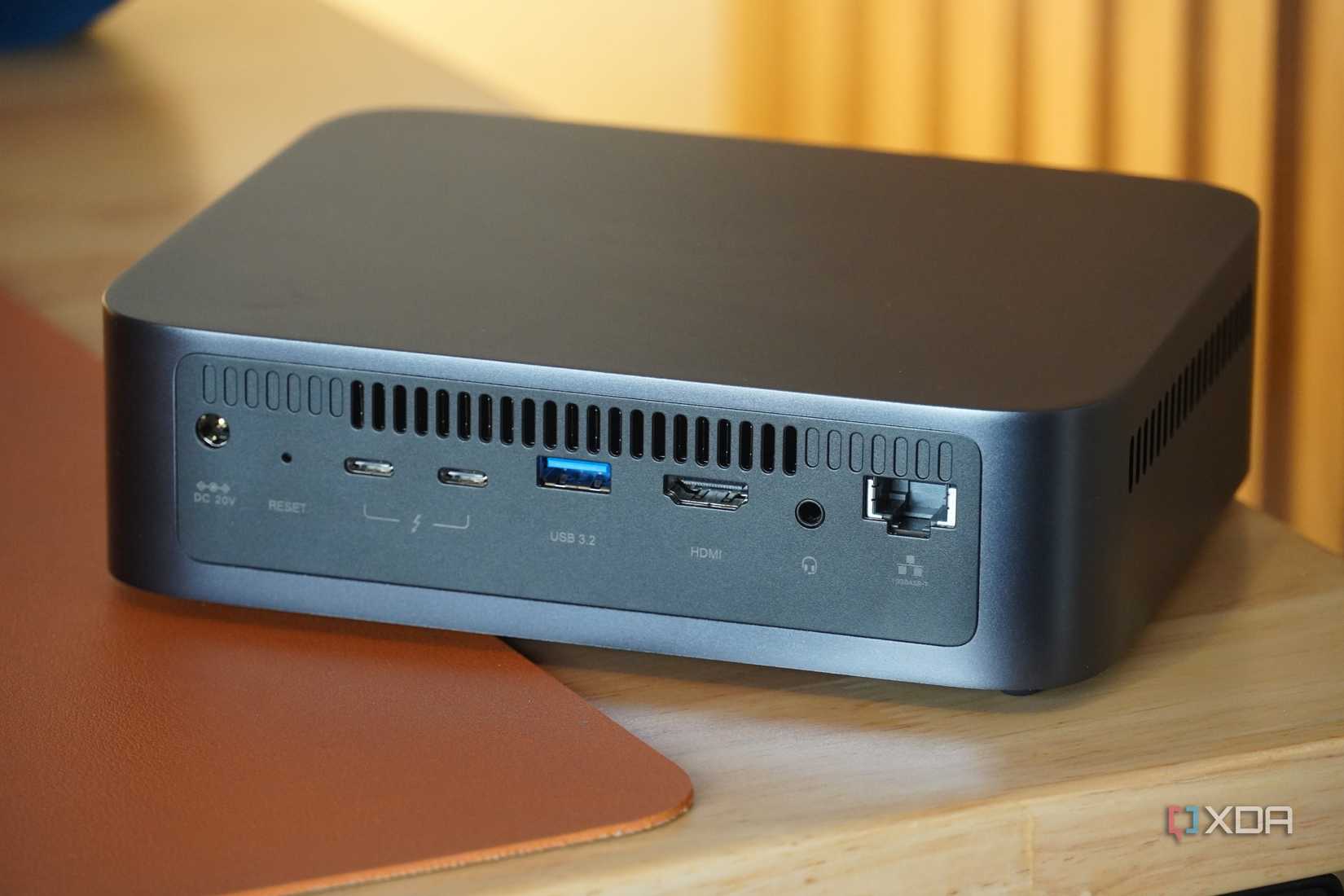 Ports on the back of the Ugreen NAS.