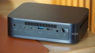 Ports on the back of the Ugreen NAS.