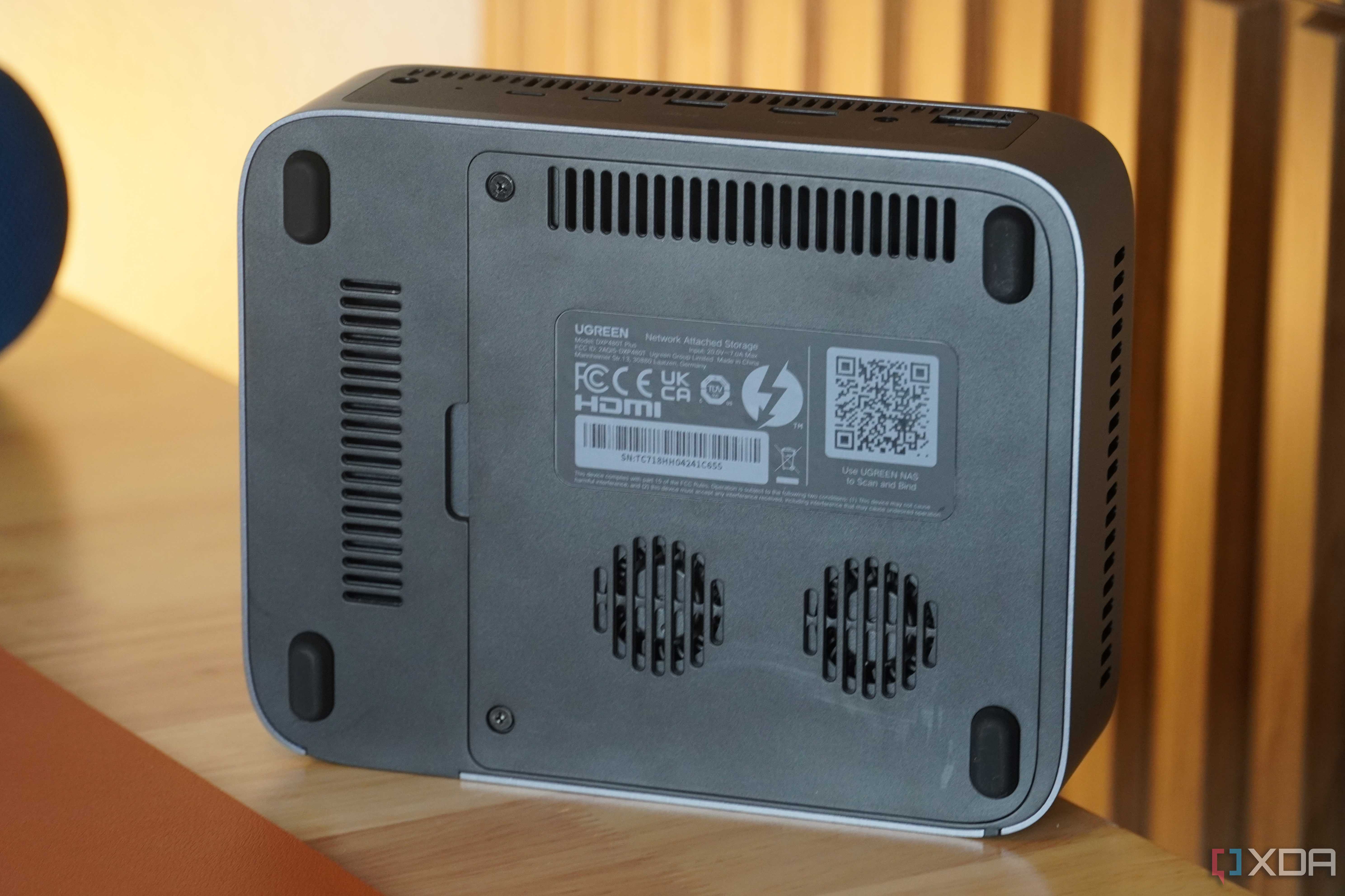The underside of the Ugreen NAS.