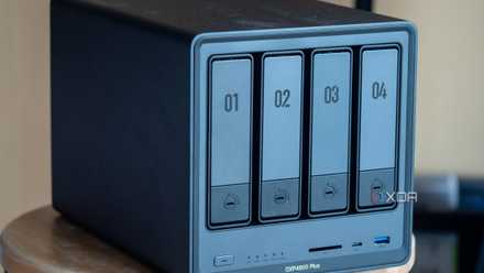 NAS makers are slowly admitting other people need house servers, no longer simply garage packing containers Ugreen NAS on a table, showing the four drive bays and front ports