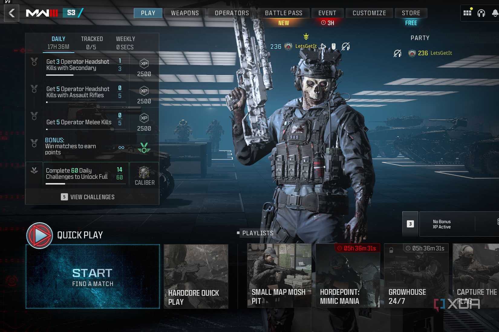 Call of Duty MW3 ground war splash loading screen