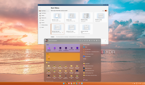 Screenshot of a Windows 11 desktop with a Start11 Start menu and WindowBlinds theme enabled
