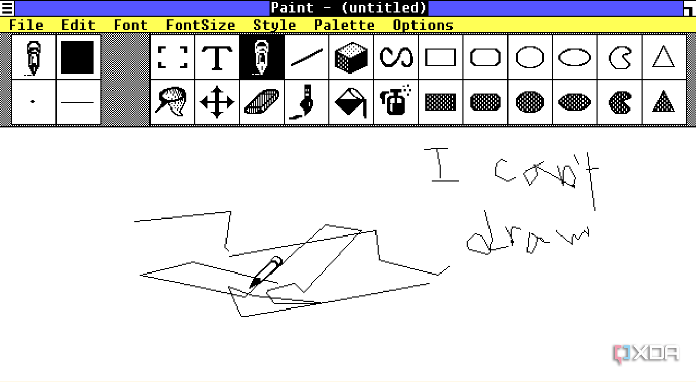 Screenshot of Paint in Windows 1.0