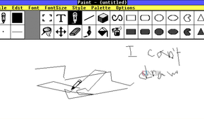 Screenshot of Paint in Windows 1.0