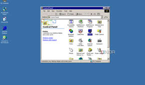 Screenshot of Control Panel in Windows 2000