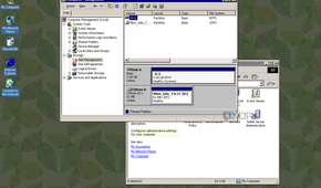Screenshot of Disk Management in Windows 2000