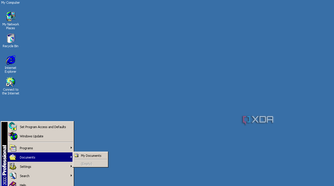 Screenshot of the Start menu in Windows 2000