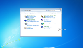 Screenshot of the Control panel in Windows 7