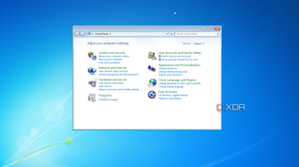 Screenshot of the Control panel in Windows 7