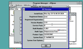 Windows NT about