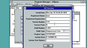 Windows NT about