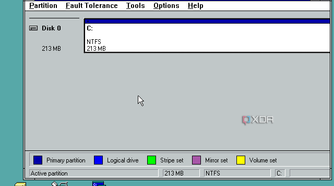 Windows NT disk administrator