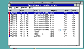 Windows NT Event Viewer