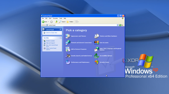 Screenshot of Control Panel in Windows XP