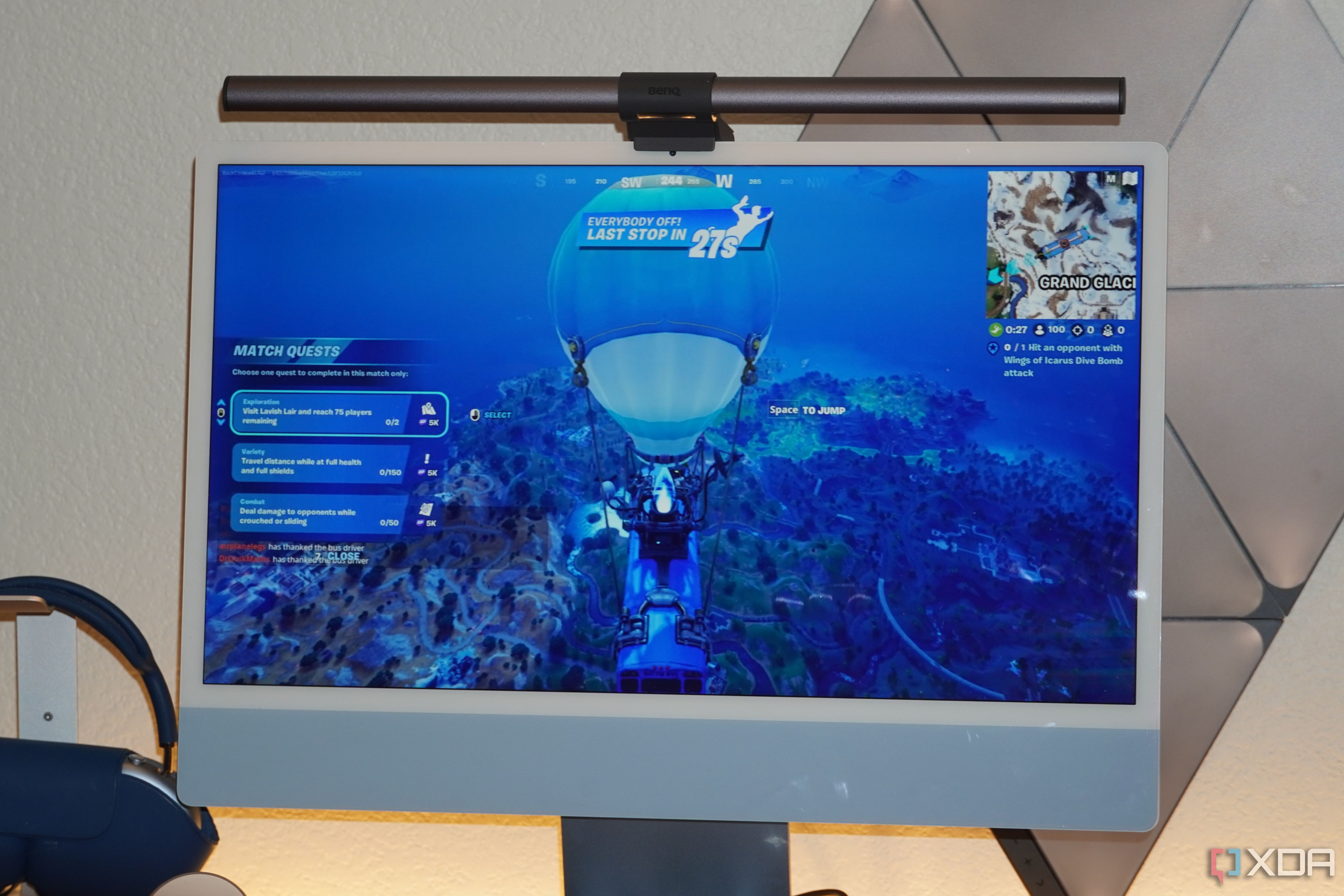 Fortnite running on an iMac with Xbox Cloud Gaming.