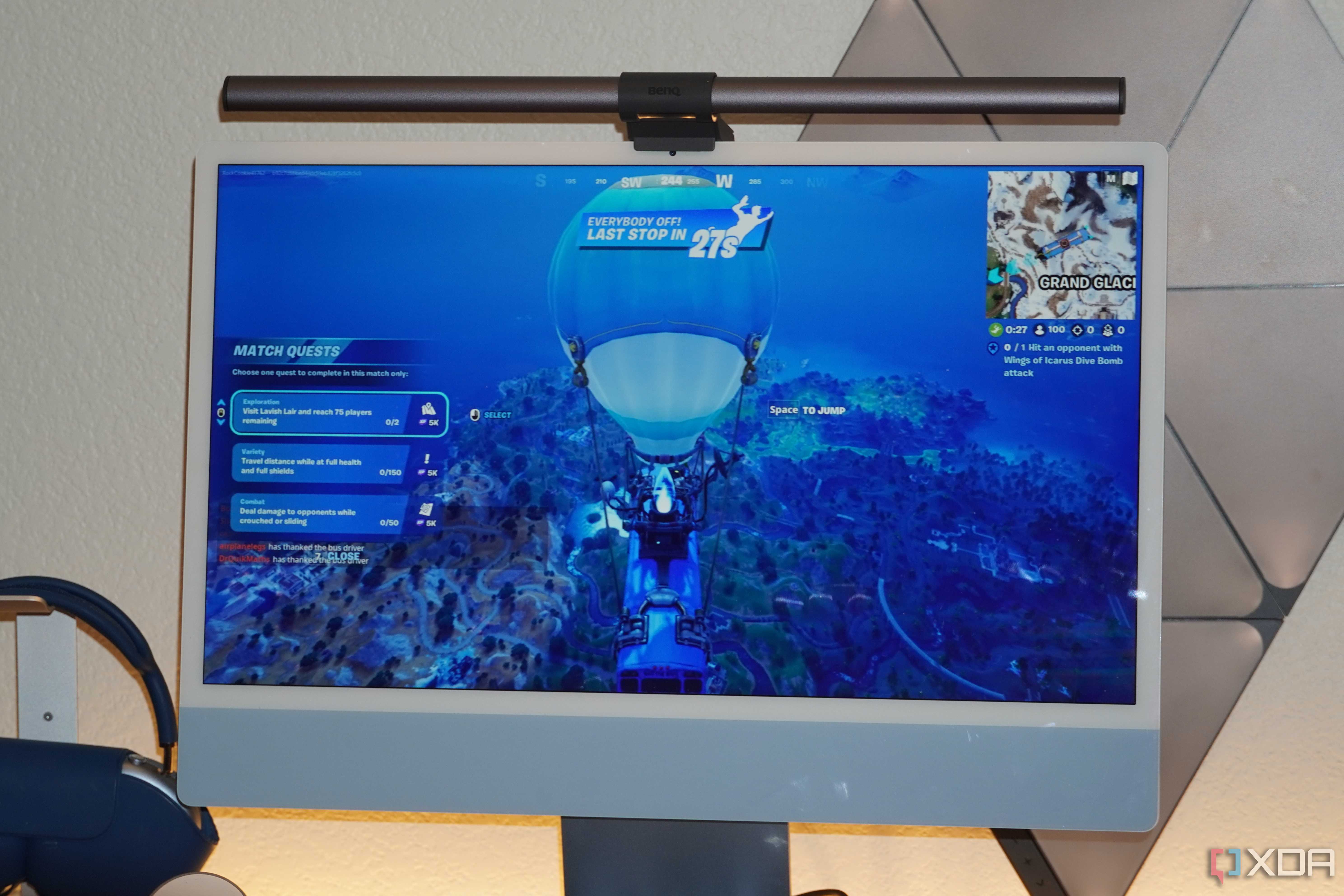 Fortnite running on an iMac with Xbox Cloud Gaming.