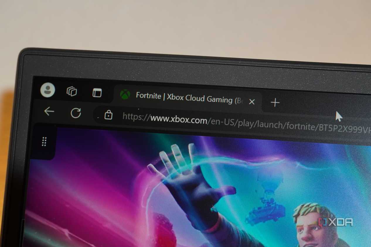 Xbox Cloud Gaming running in a Chrome browser.