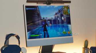 Fortnite running on an iMac with Xbox Cloud Gaming.