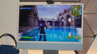 Fortnite running on an iMac with Xbox Cloud Gaming.