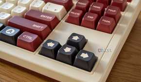 Close-up of the arrow keys on the 8BitDo Retro Mechanical Keyboard