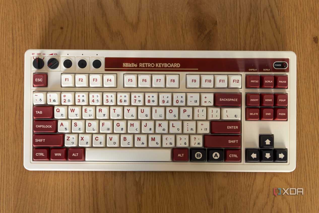 Top-down view of the 8BitDo Retro Mechanical Keyboard