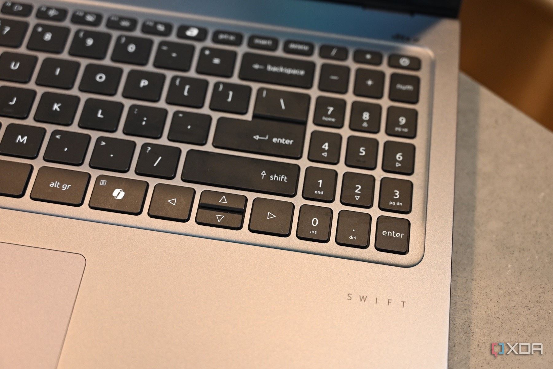 Close up shot of Acer Swift Go 14 (2024) Copilot button