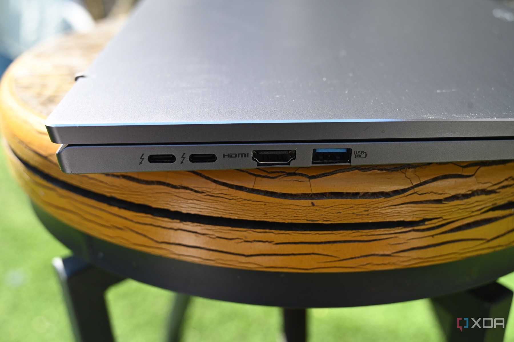 Close up shot of Acer Swift Go 16 (2024) left-side ports
