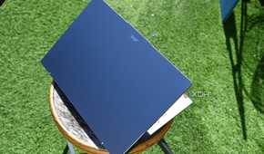Top shot of Acer Swift Go 14 (2024) half-opened lid