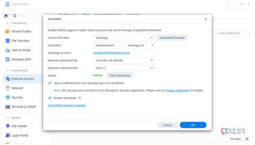 Adding DDNS in Synology DSM 7