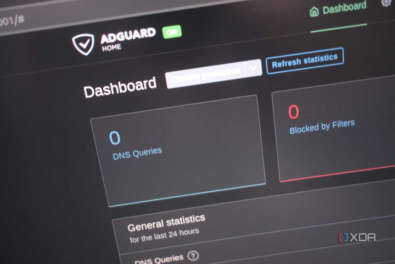 AdGuard web admin dashboard