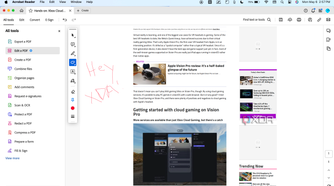 Annotations in Adobe Acrobat.