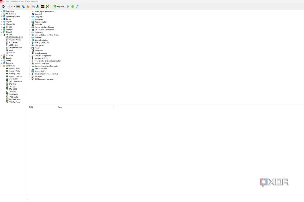 Image showing AIDA64 windows devices tab