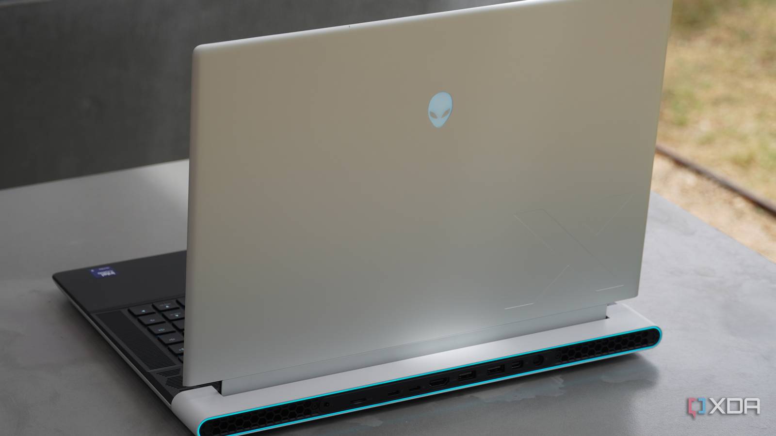 An angled view of the Alienware x16 R2.