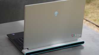 An angled view of the Alienware x16 R2.