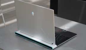 An angled view of the Alienware x16 R2 gaming laptop.
