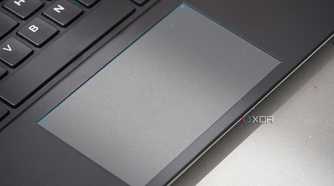 The touchpad on the Alienware x16 R2.
