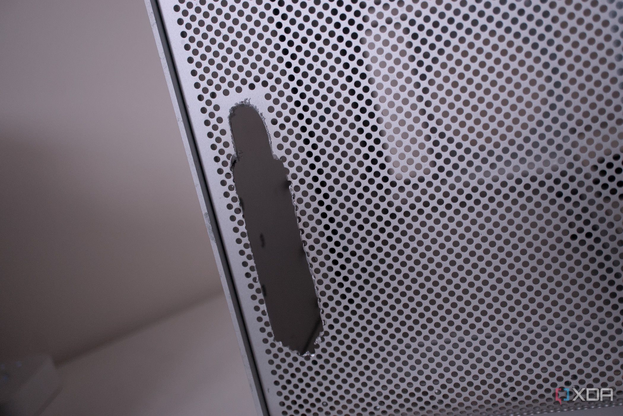 Cutting out the old Power Mac G5 I/O