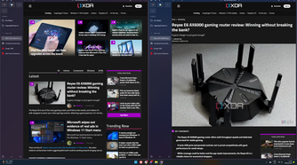 Screenshot of two Arc browser windows showing the same tabs, but one tab is displaying different content