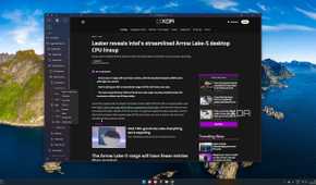 Screenshot of an XDA article in Arc with the bookmark bar and menu option