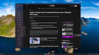 Screenshot of an XDA article in Arc with the bookmark bar and menu option
