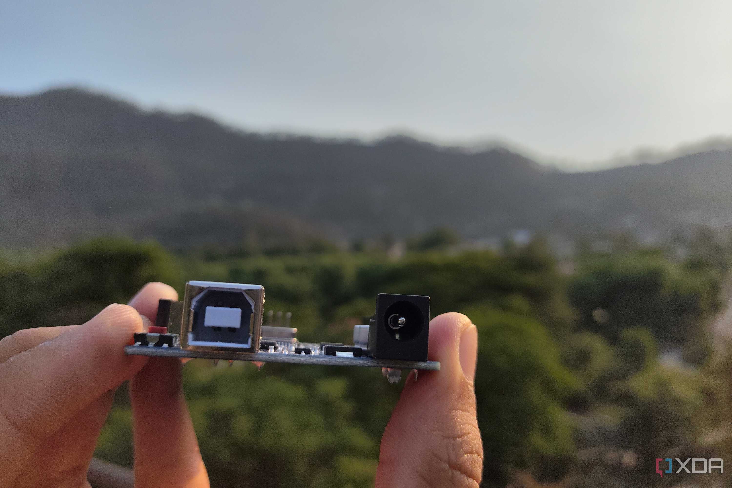The ports on an Arduino Uno