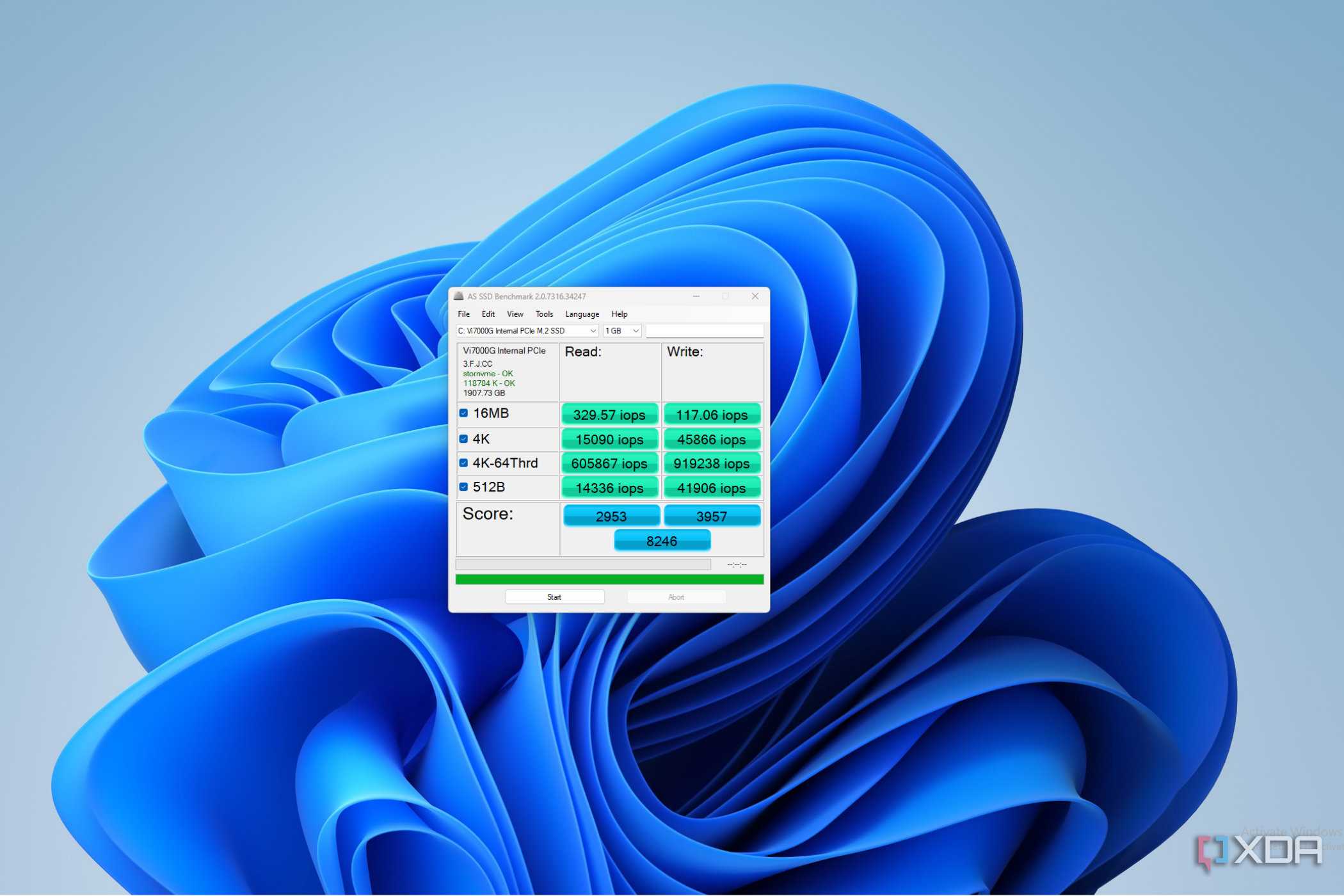 as ssd iops results