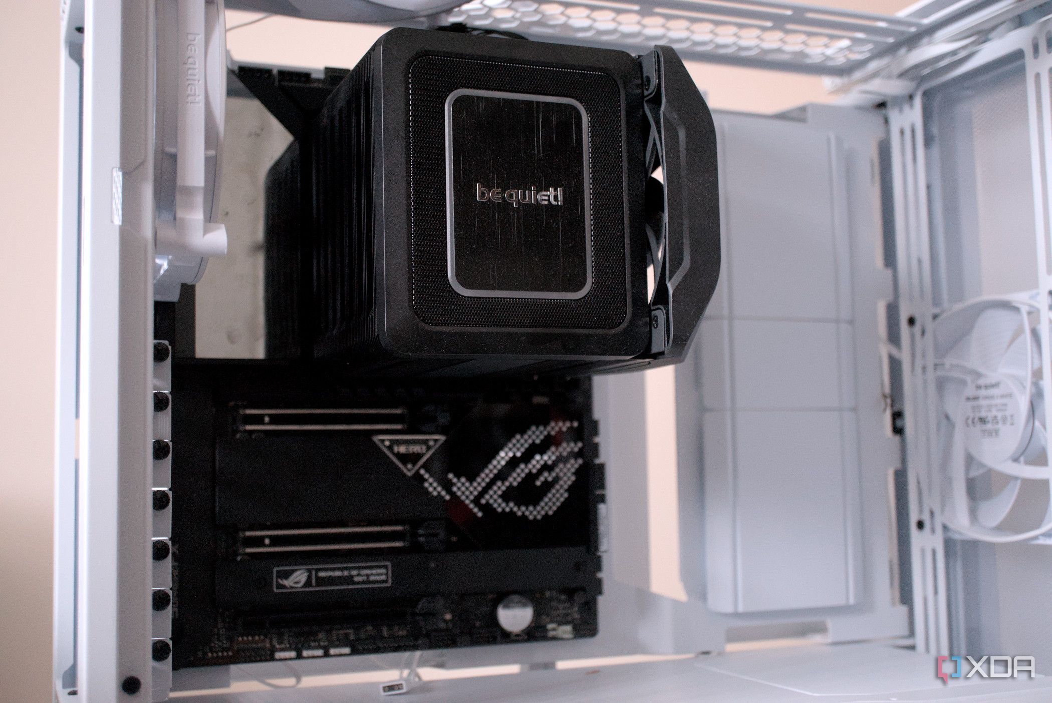 Installing the motherboard inside be quiet! Dark Base 701
