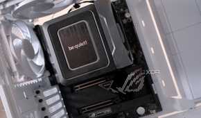 be quiet! Dark Base 701 with a motherboard installed