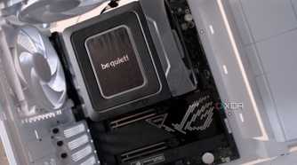 be quiet! Dark Base 701 with a motherboard installed